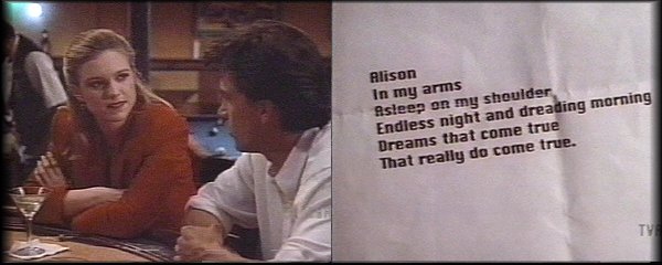 Alison trster seg med martini, Billys dikt om Alison